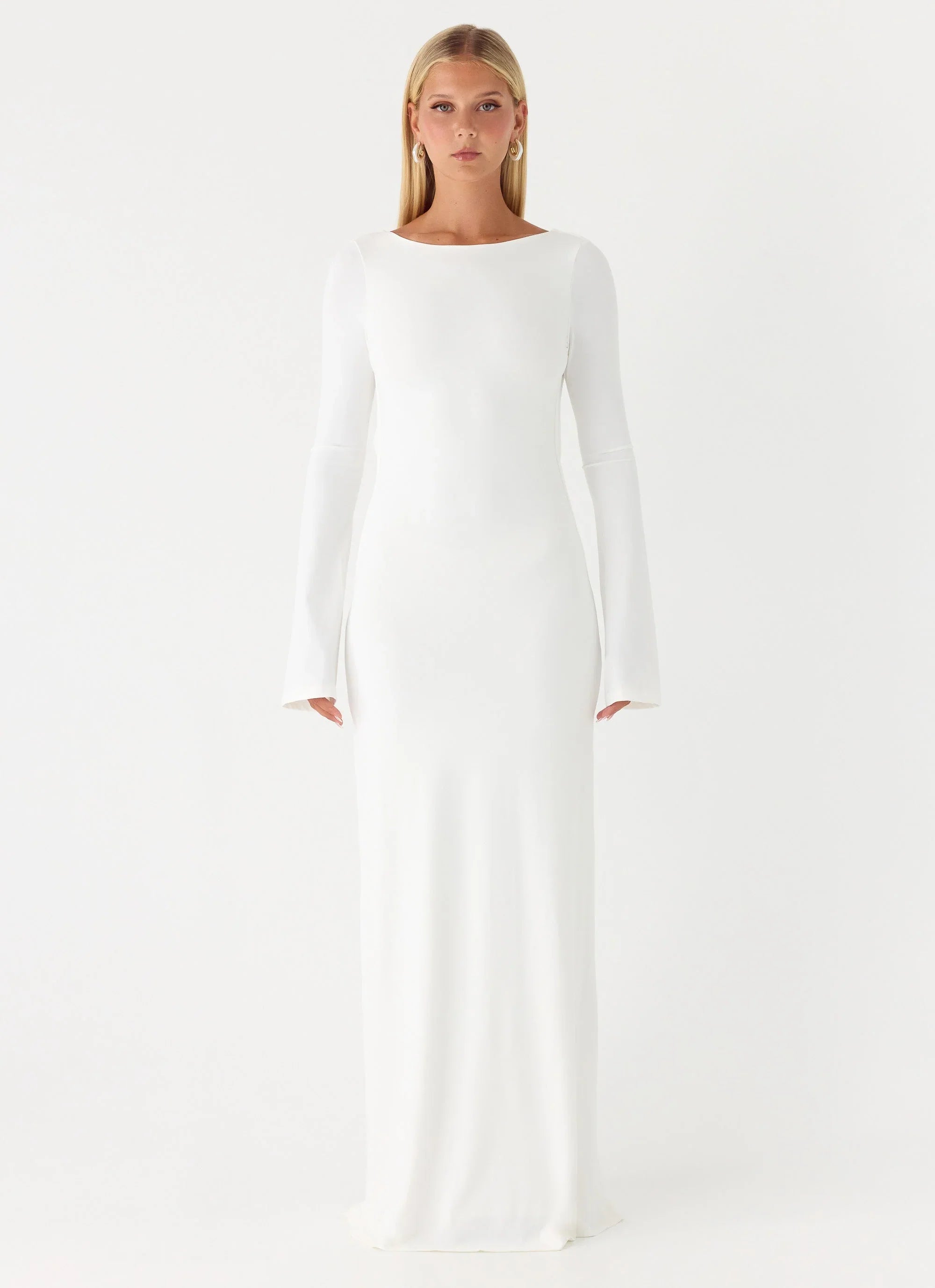 Elmont Long Sleeve Maxi Dress - White